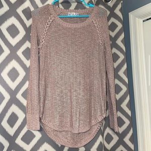 chiffon pink sweater